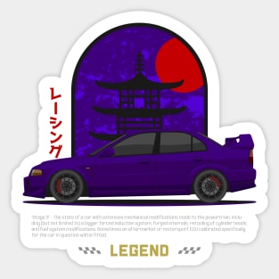 Tuner Purple EVO V JDM Sticker